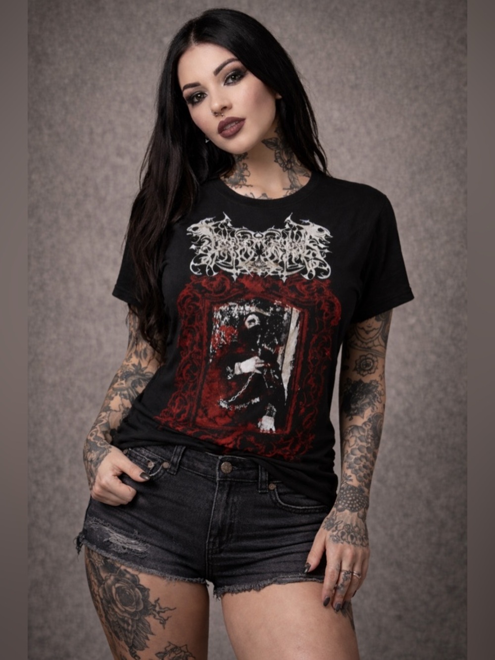 Lamp Of Murmuur, Vampirska Këkht Aräkh Black Metal T Shirt. Cotton!!! Sz S-2XL